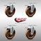 Service Caster 5 Inch SS High Temp Phenolic Top Plate Caster Set Total Lock Brake SCC SCC-SSTTL20S514-PHSHT-4 - alternate 4